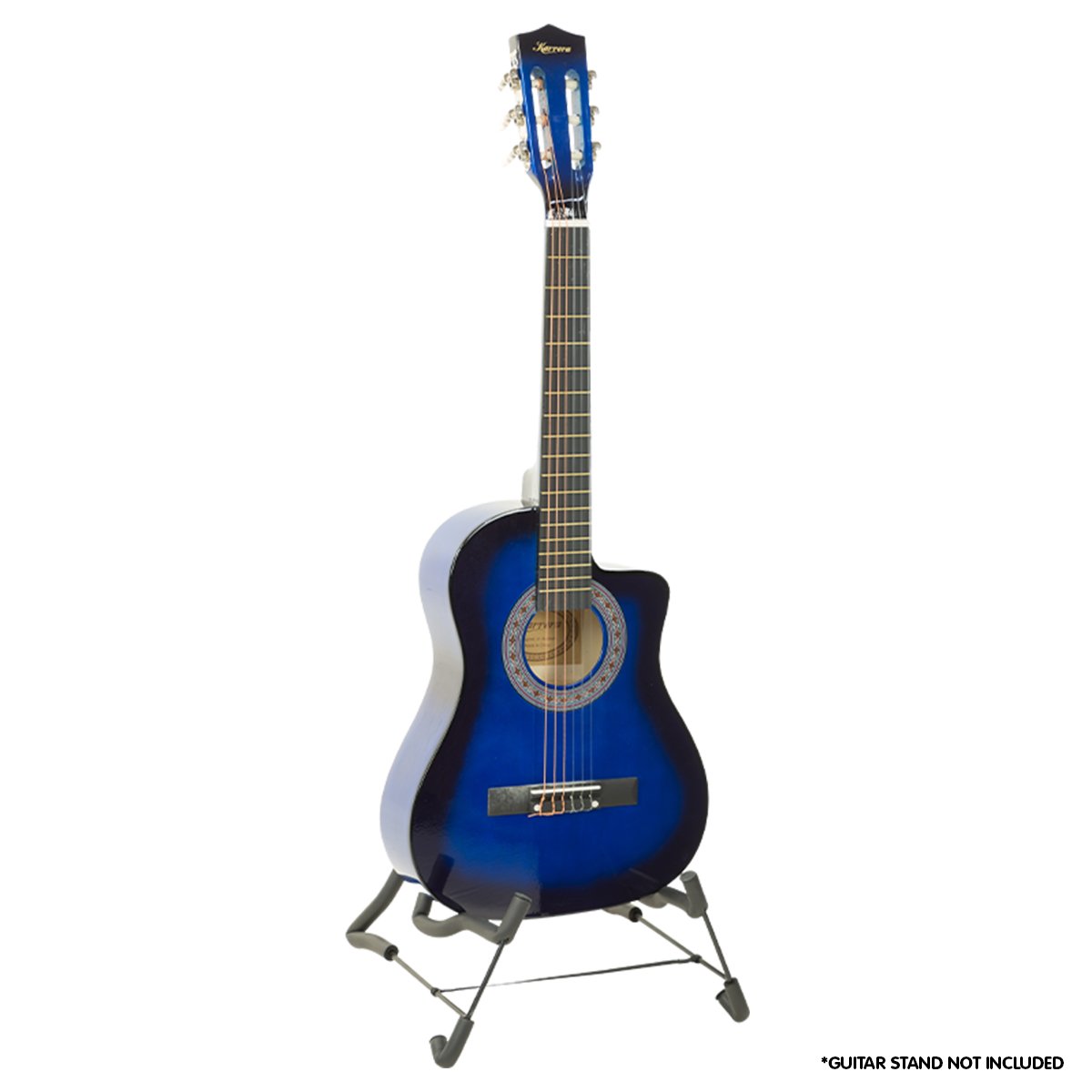 Karrera Children's 34 Inch Cutaway Acoustic Guitar, Blue