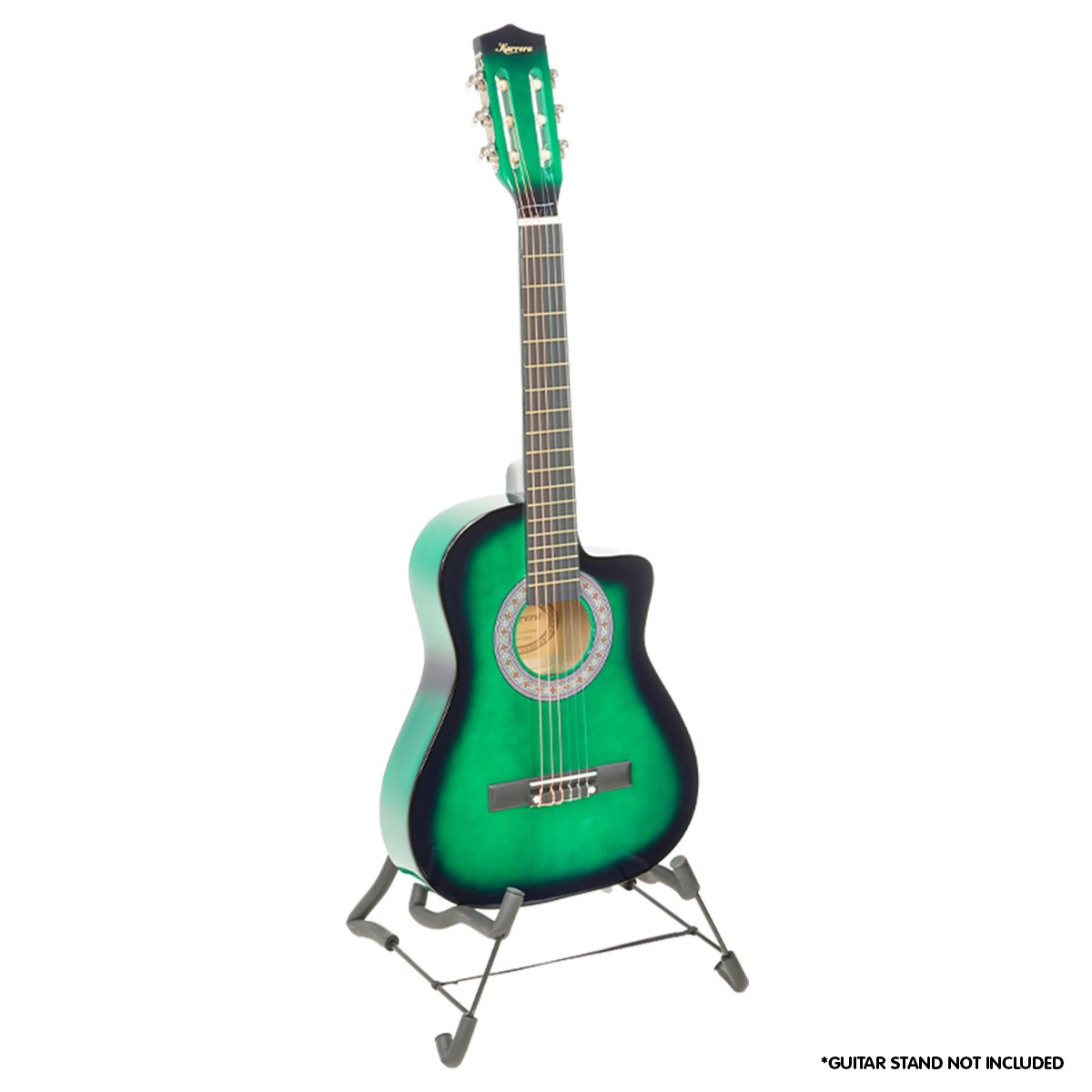 Karrera Children's 34 Inch Cutaway Acoustic Guitar, Green