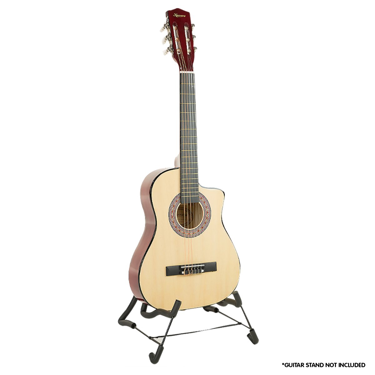 Karrera Children's 34 Inch Cutaway Acoustic Guitar, Natural