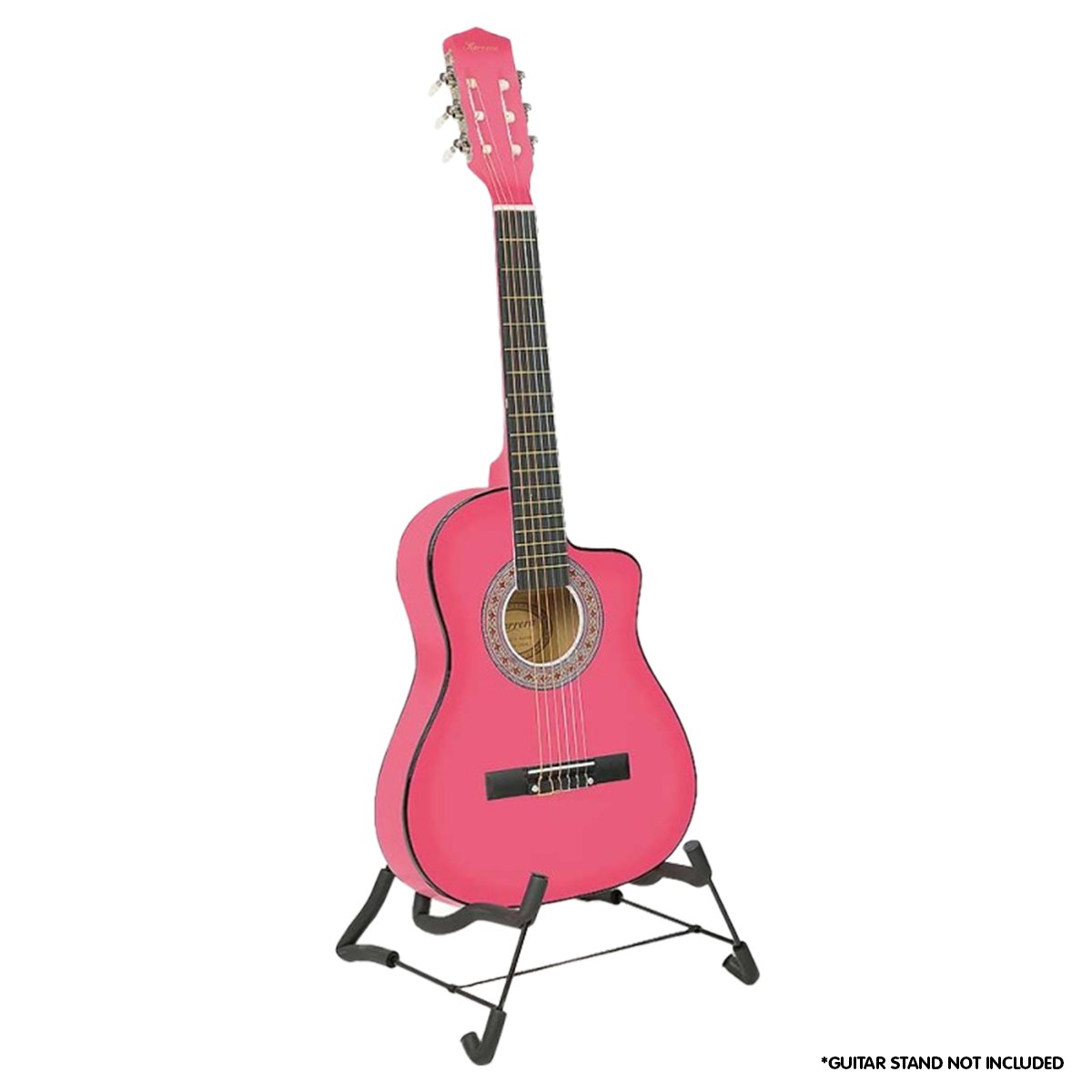 Karrera Children's 34 Inch Cutaway Acoustic Guitar, Pink