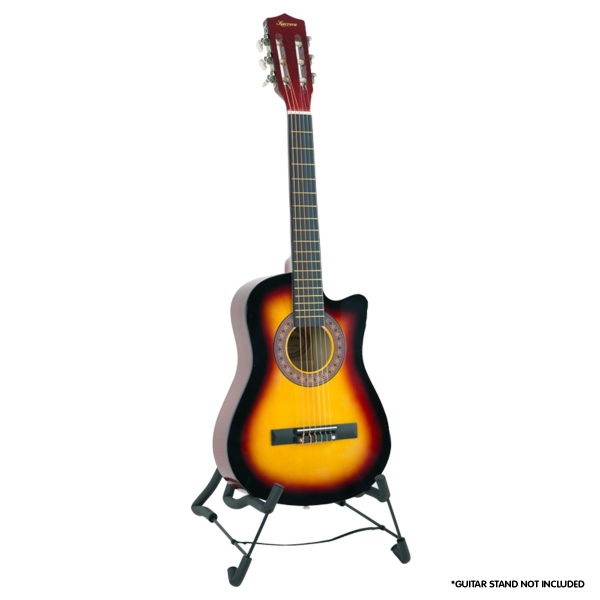 Karrera Children's 34 Inch Cutaway Acoustic Guitar, Sunburst