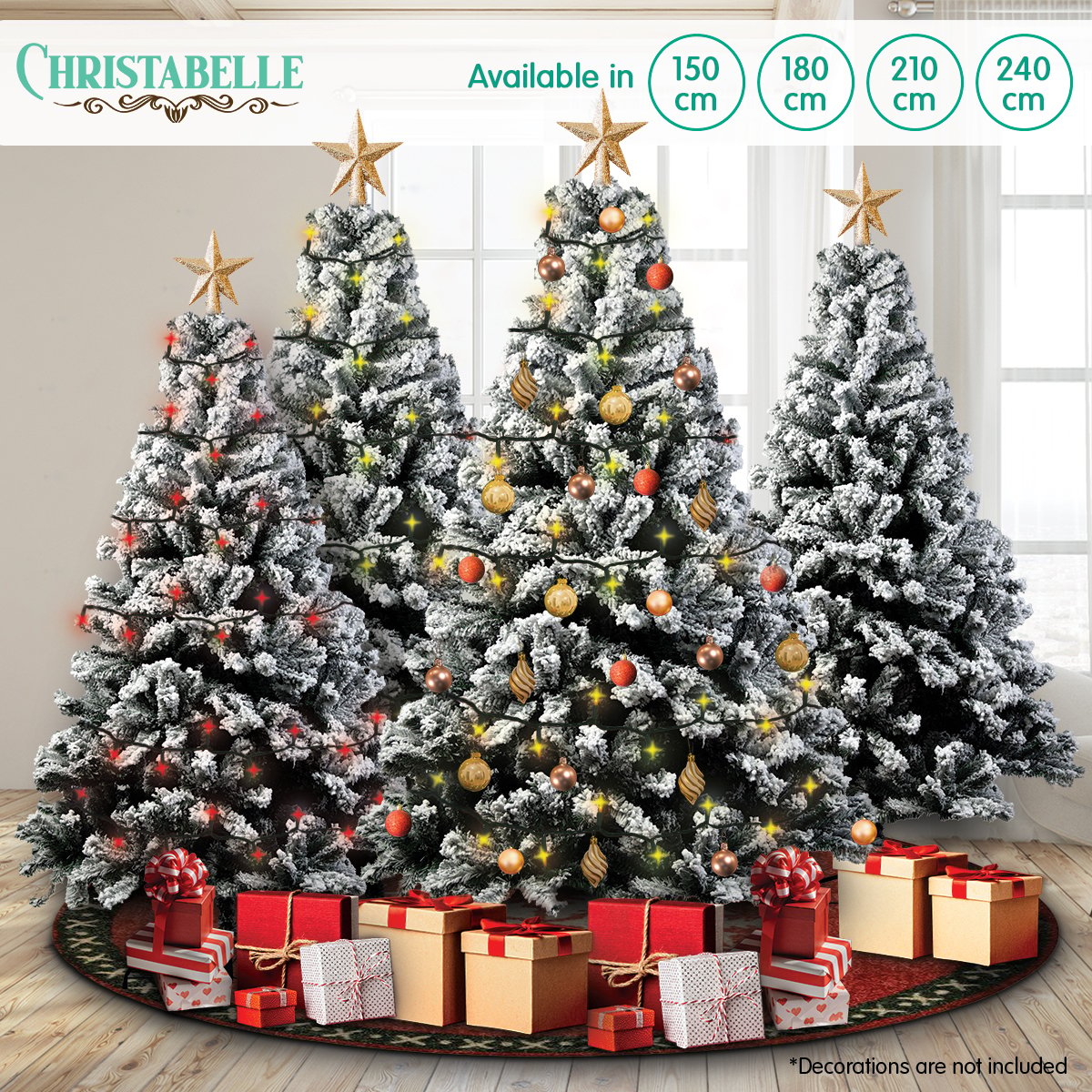 Christabelle Snow-Tipped Artificial Christmas Tree, 1.5 m to 2.4 m
