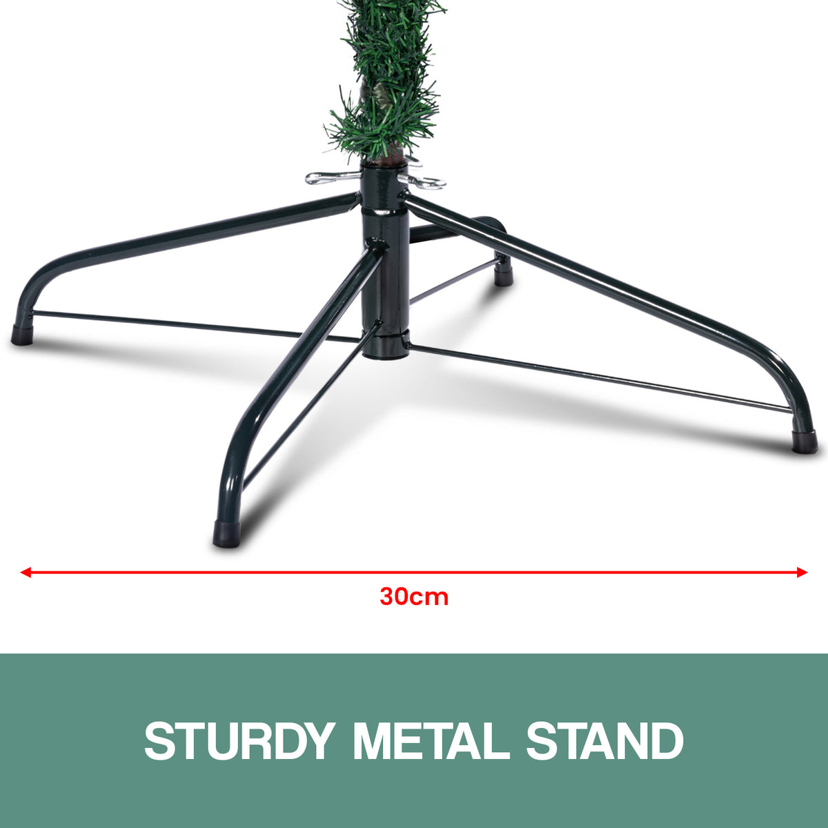 Christabelle 1.2m Green Artificial Christmas Tree Xmas 300 Dense Tips with Metal Stand