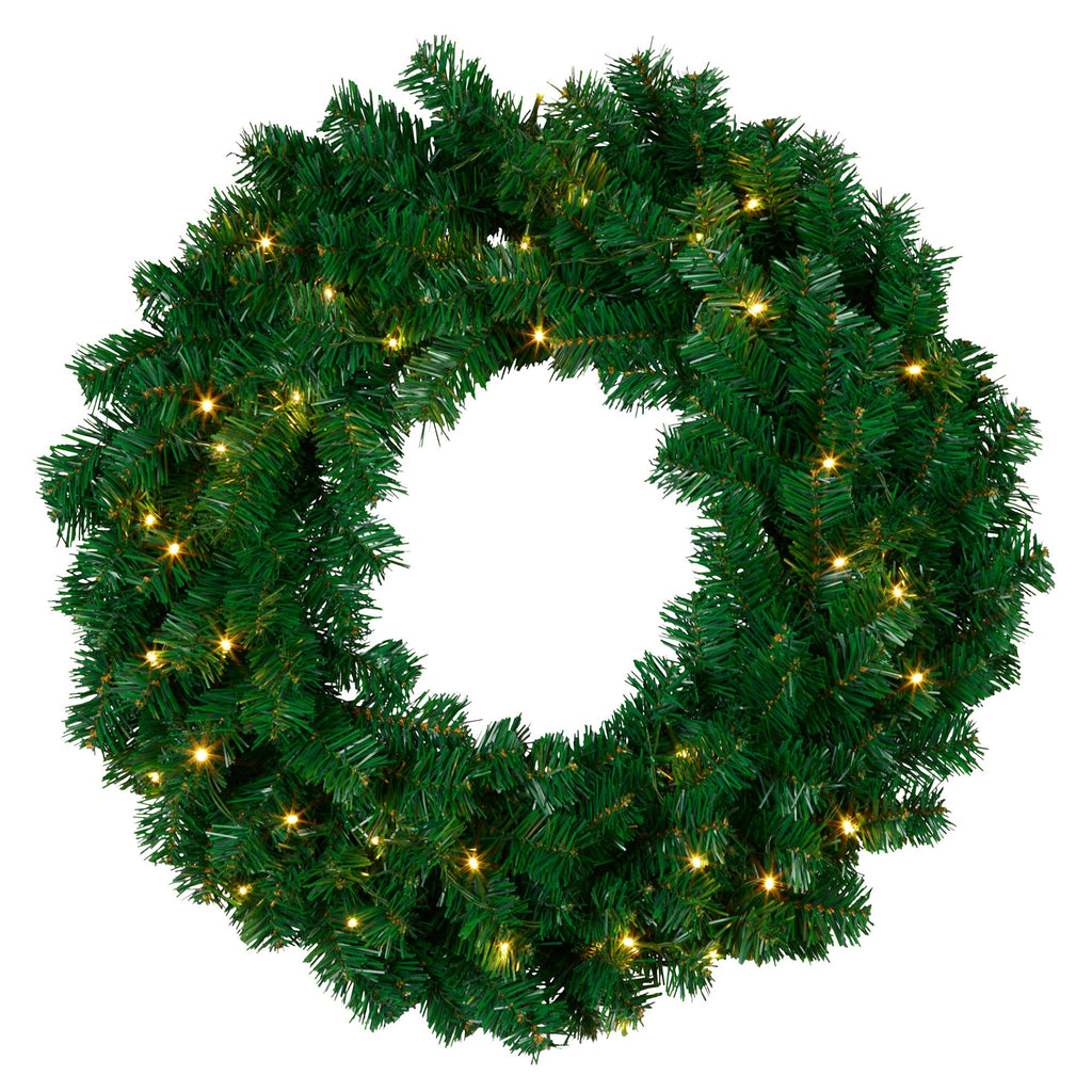 Christabelle Chadwick Wreath with LED Lights, 61 cm, lit up in the dark