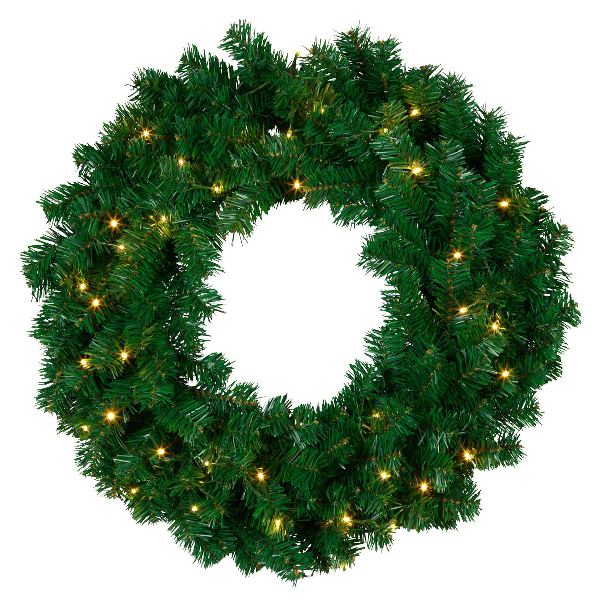 Christabelle Chadwick Wreath with LED Lights, 61 cm, lit up in the dark