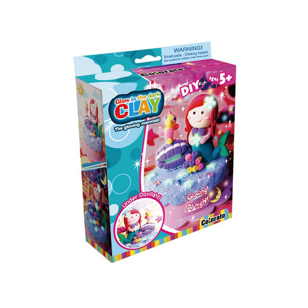 Colorato Mermaid Glow Set - Glow-in-the-Dark Super Clay DIY Craft Kit