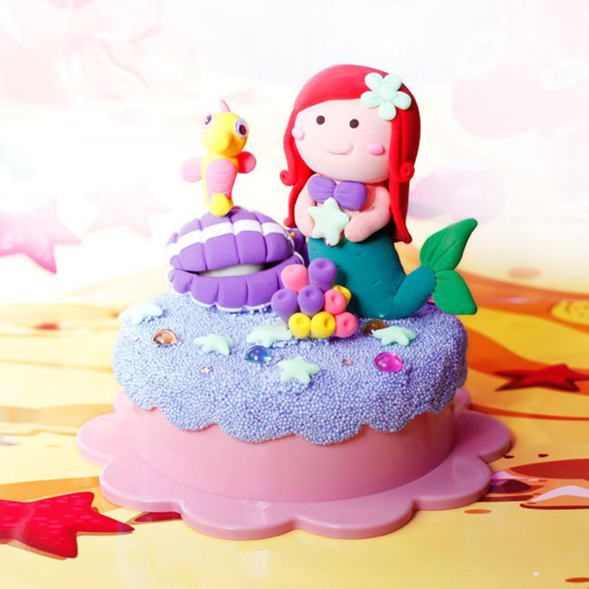 Colorato Mermaid Glow Set - Glow-in-the-Dark Super Clay DIY Craft Kit