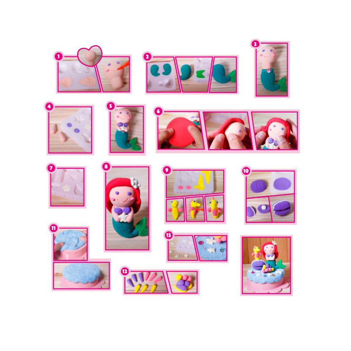 Colorato Mermaid Glow Set - Glow-in-the-Dark Super Clay DIY Craft Kit