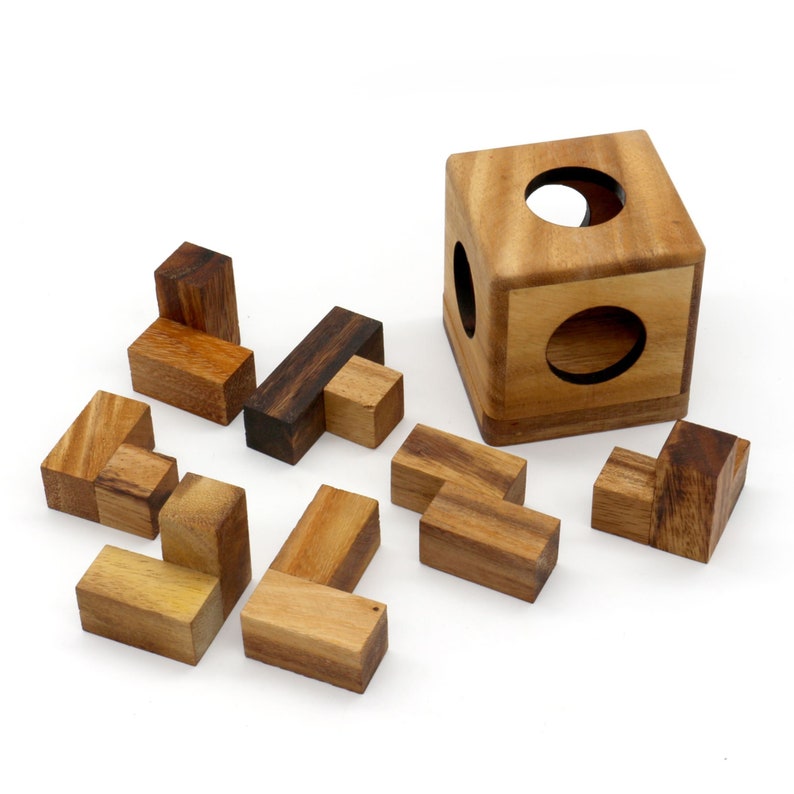 CraftedTimberCreations 3 Wooden Brain Teaser Puzzle Gift Box, photo 4 of 6