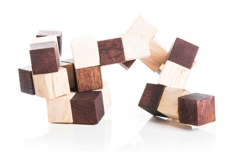 CraftedTimberCreations 3 Wooden Brain Teaser Puzzle Gift Box, on a white background, photo 6 of 6