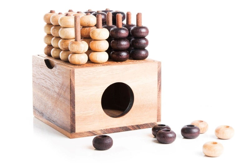 4 IN A ROW GAME Connect four board 3 dimensional handmade