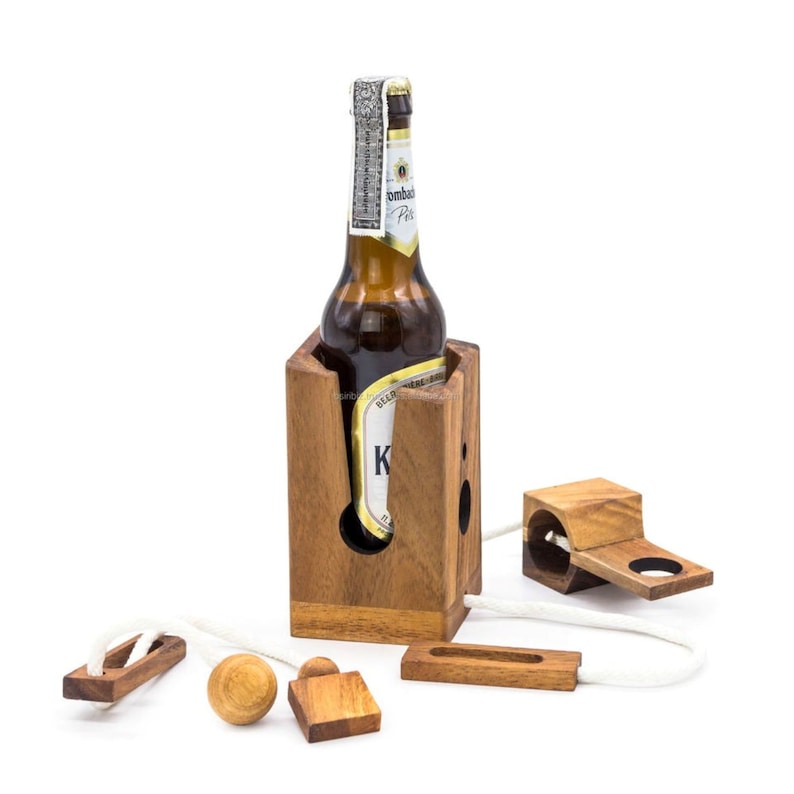 CraftedTimberCreations Beer Bottle Lock Puzzle