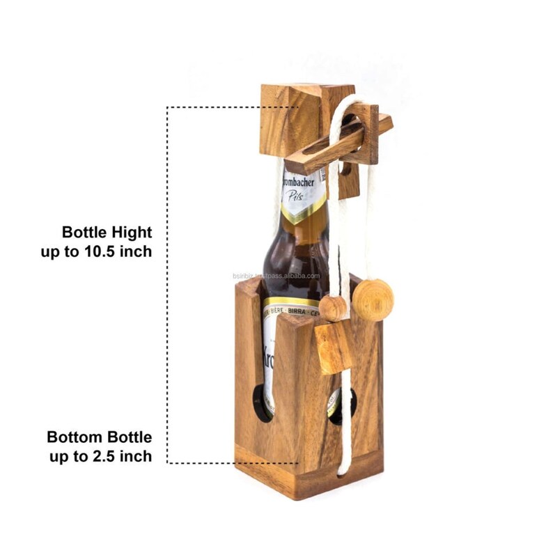 CraftedTimberCreations Beer Bottle Lock Puzzle