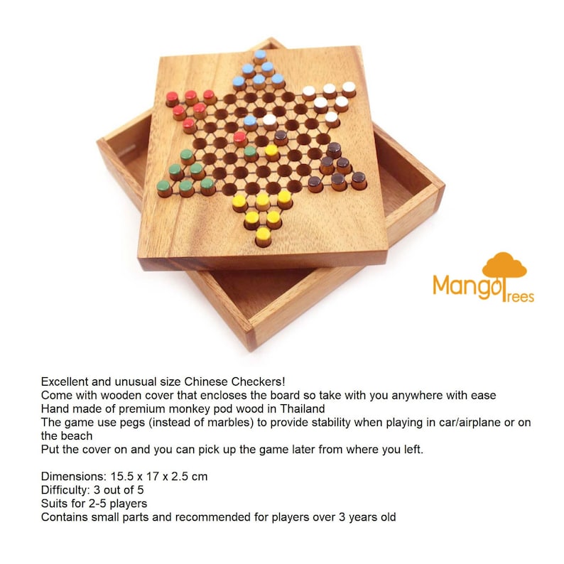 Chinese Checkers - wooden board game