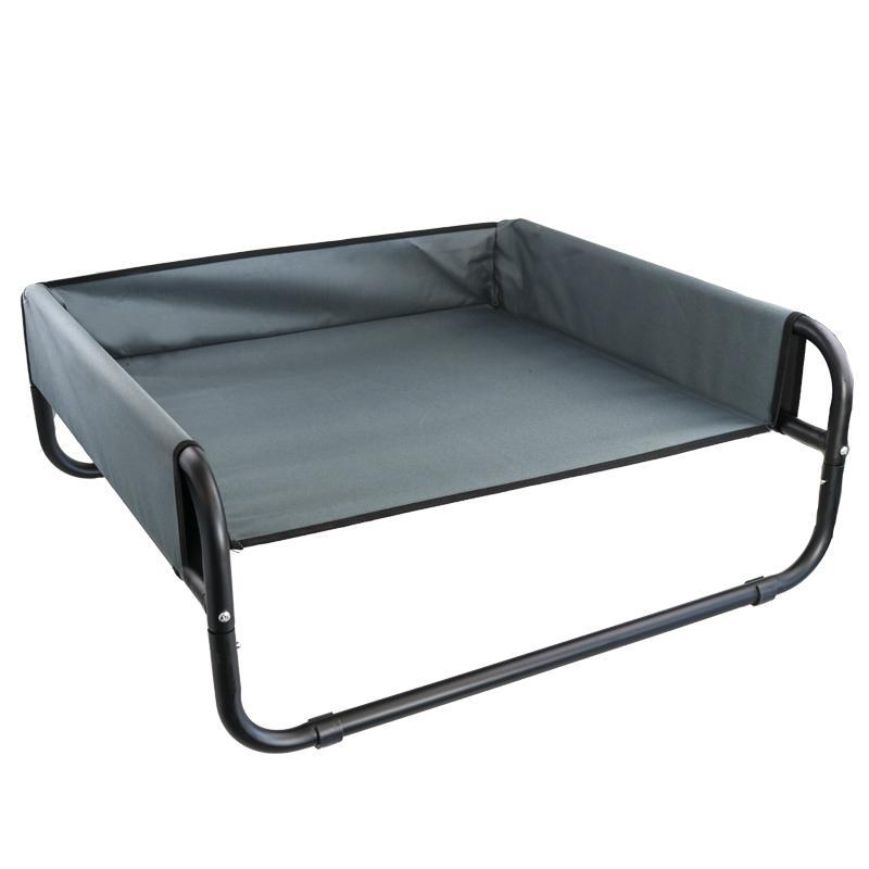 Grey / Black Large Dog Walled Suspension Trampoline Hammock Bed 85 x