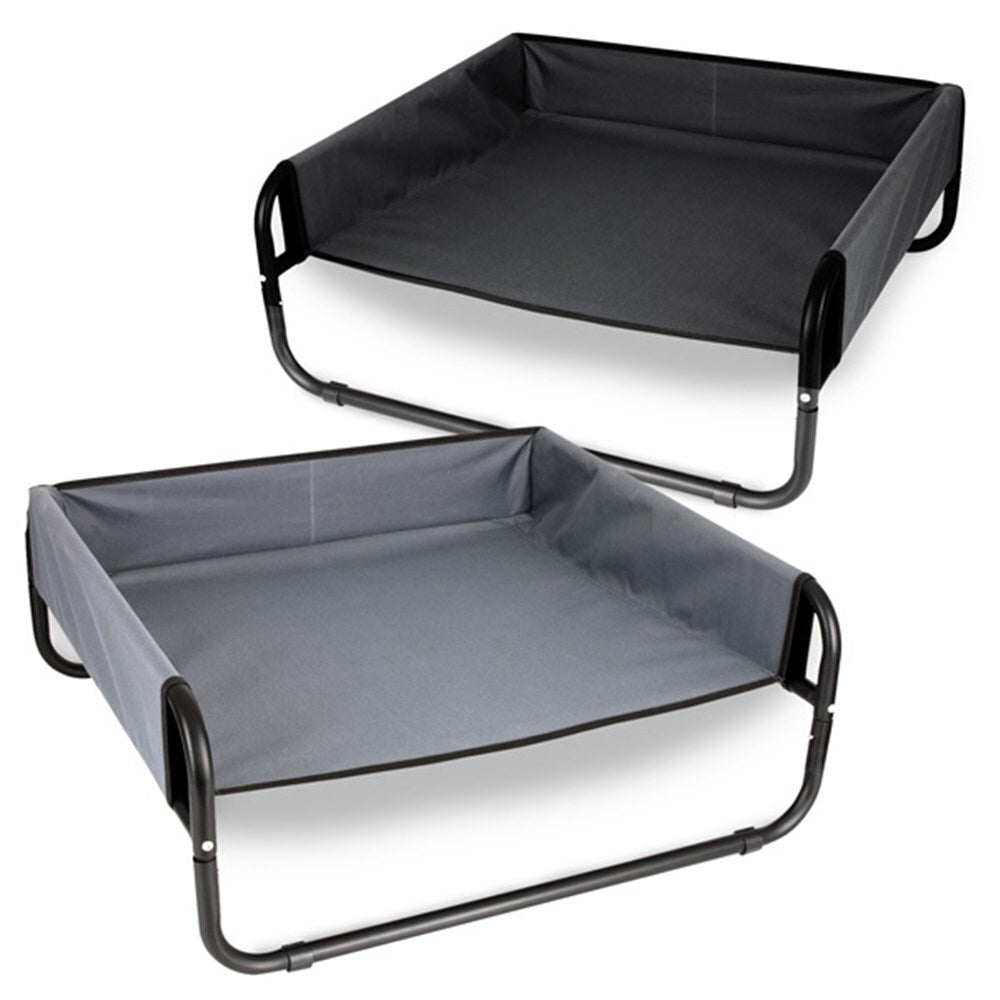 Grey / Black Large Dog Walled Suspension Trampoline Hammock Bed 85 x