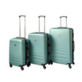 Green ABS Luggage Suitcase Set 3 Code Lock Travel Carry Bag Trolley S
