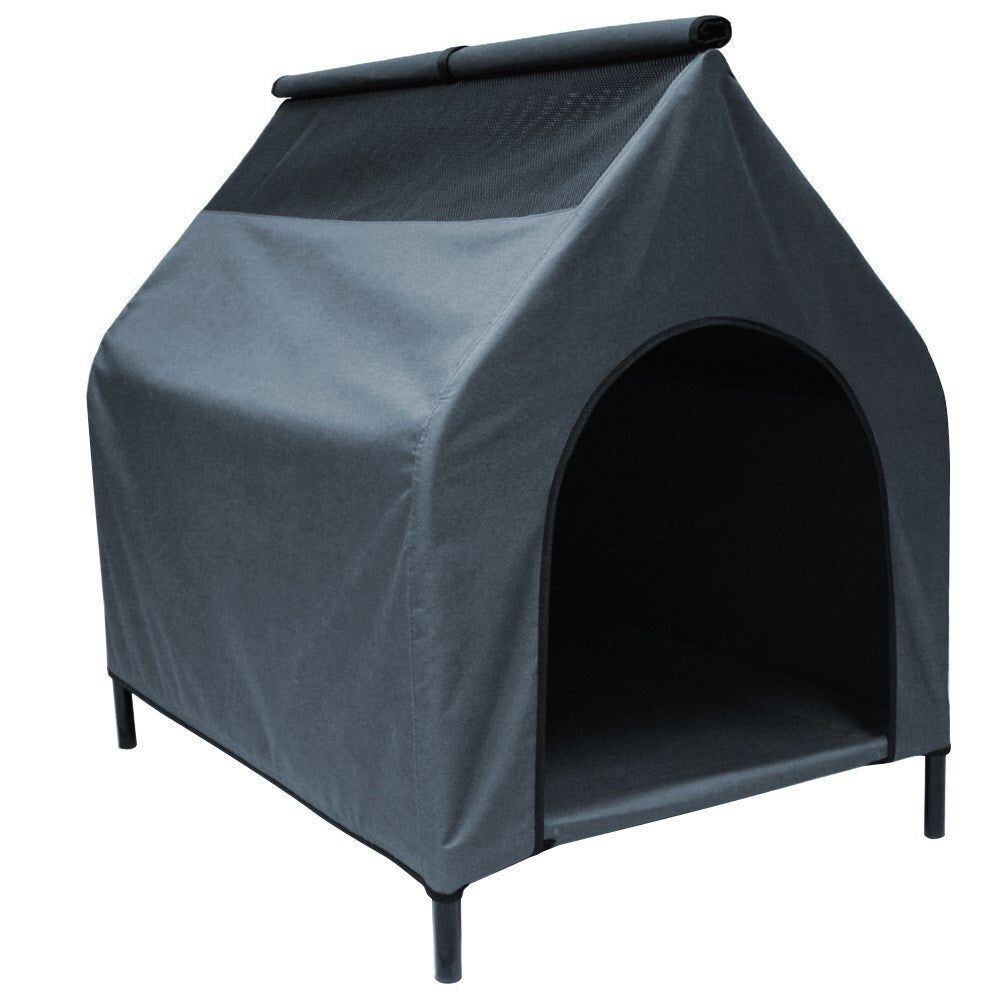 Grey XL Waterproof Portable Flea and Mite Resistant Dog Kennel House
