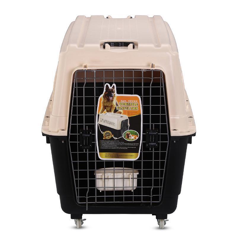 YES4PETS XXXL Plastic Pet Dog Carrier Transport Cat Cage With Wheels