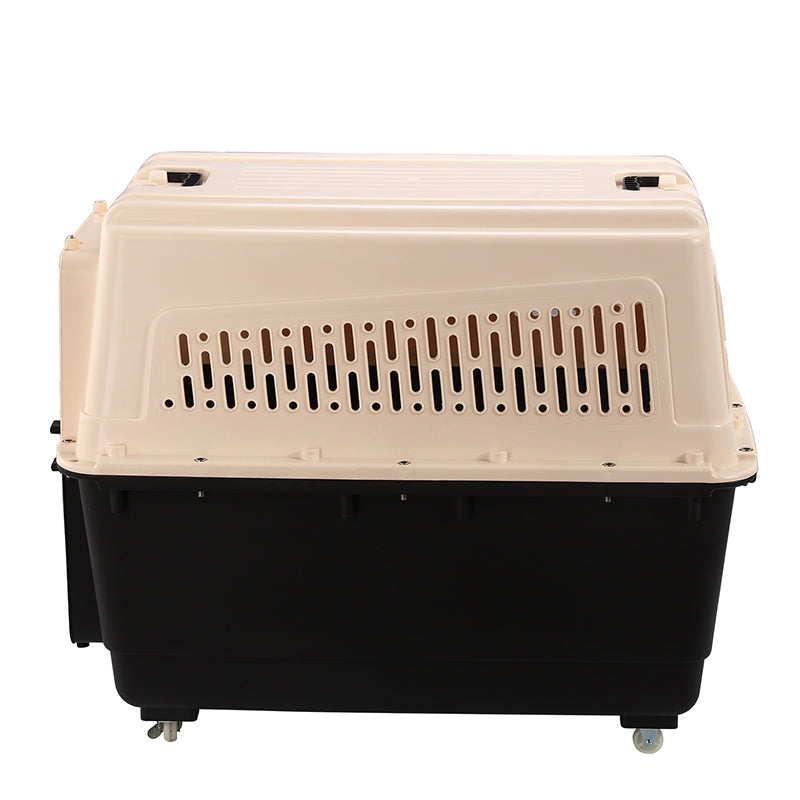 YES4PETS XXXL Plastic Pet Dog Carrier Transport Cat Cage With Wheels