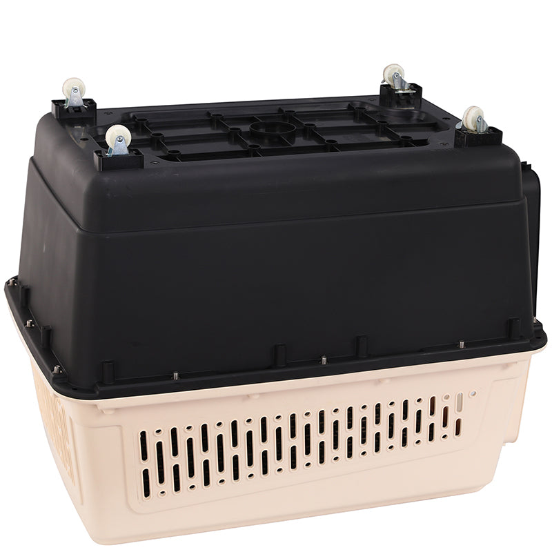 YES4PETS XXXL Plastic Pet Dog Carrier Transport Cat Cage With Wheels