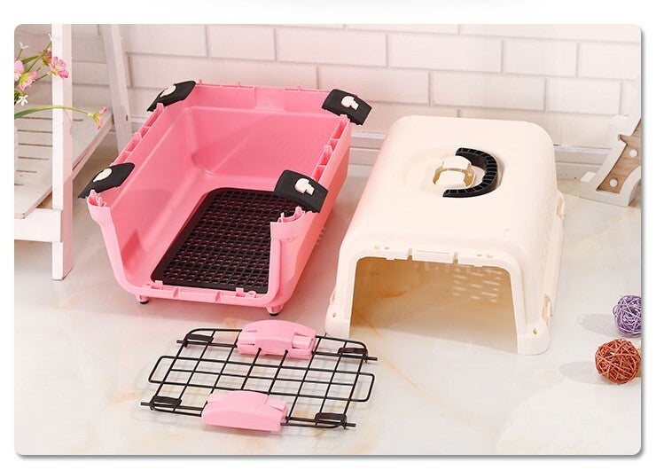 YES4PETS Small Portable Plastic Dog Cat Pet Pets Carrier Travel Cage