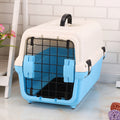 YES4PETS Portable Plastic Pet Carrier, Blue, Up to 12 kg