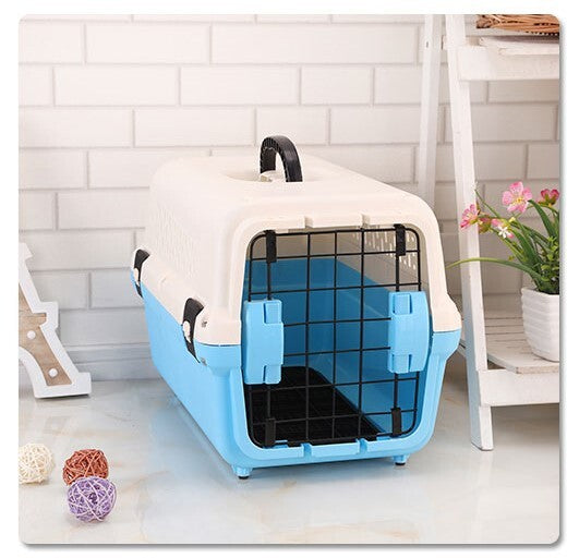 YES4PETS Portable Plastic Pet Carrier, Blue, Up to 12 kg, photo 2 of 2