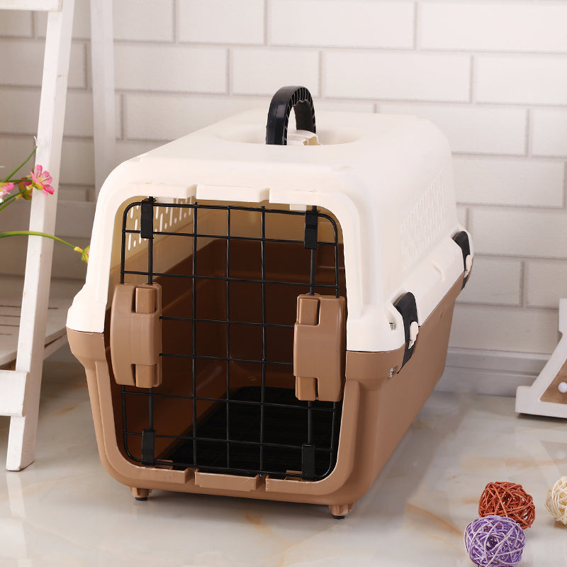 YES4PETS Portable Plastic Dog Cat Pet Pets Carrier Travel Cage