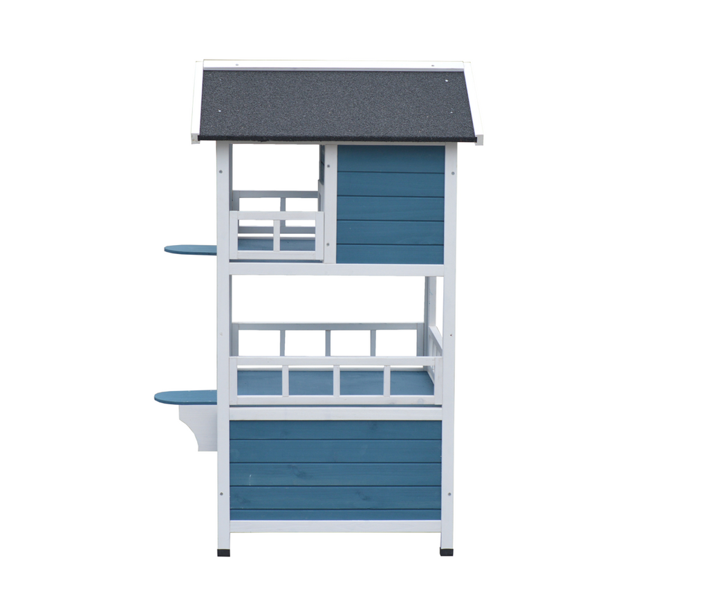 YES4PETS Double Story Cat Shelter Condo