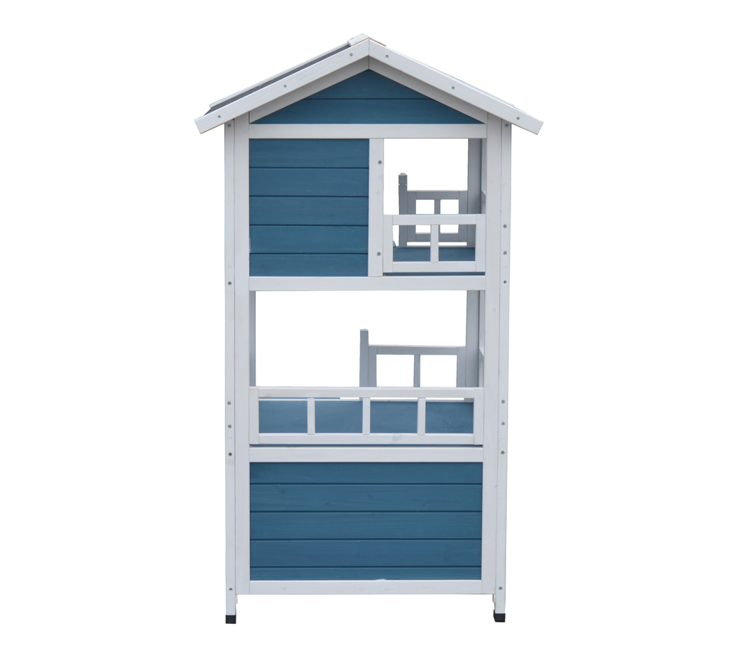 YES4PETS Double Story Cat Shelter Condo
