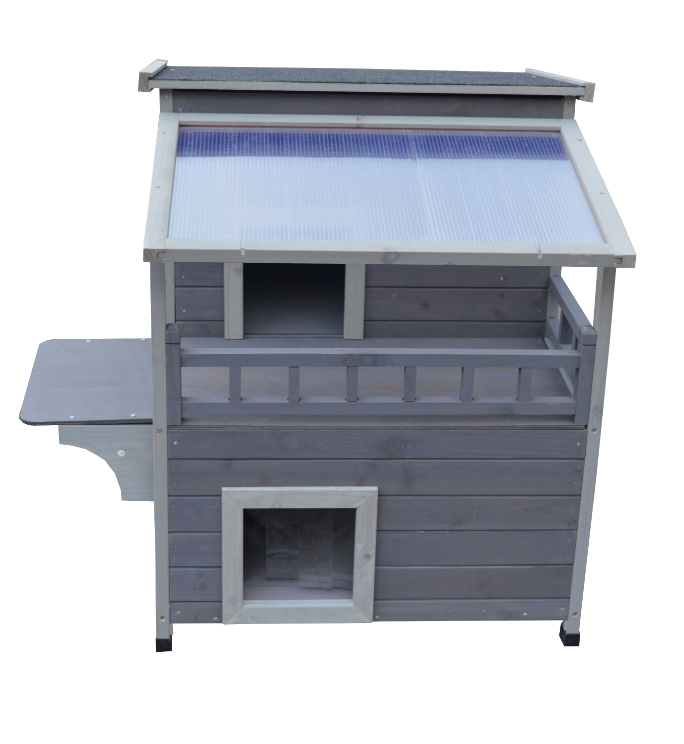 YES4PETS Rabbit Hutch Cat House Outdoor Wooden Shelter Condo Small