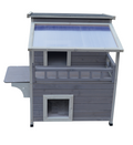 YES4PETS Rabbit Hutch Cat House Outdoor Wooden Shelter Condo Small