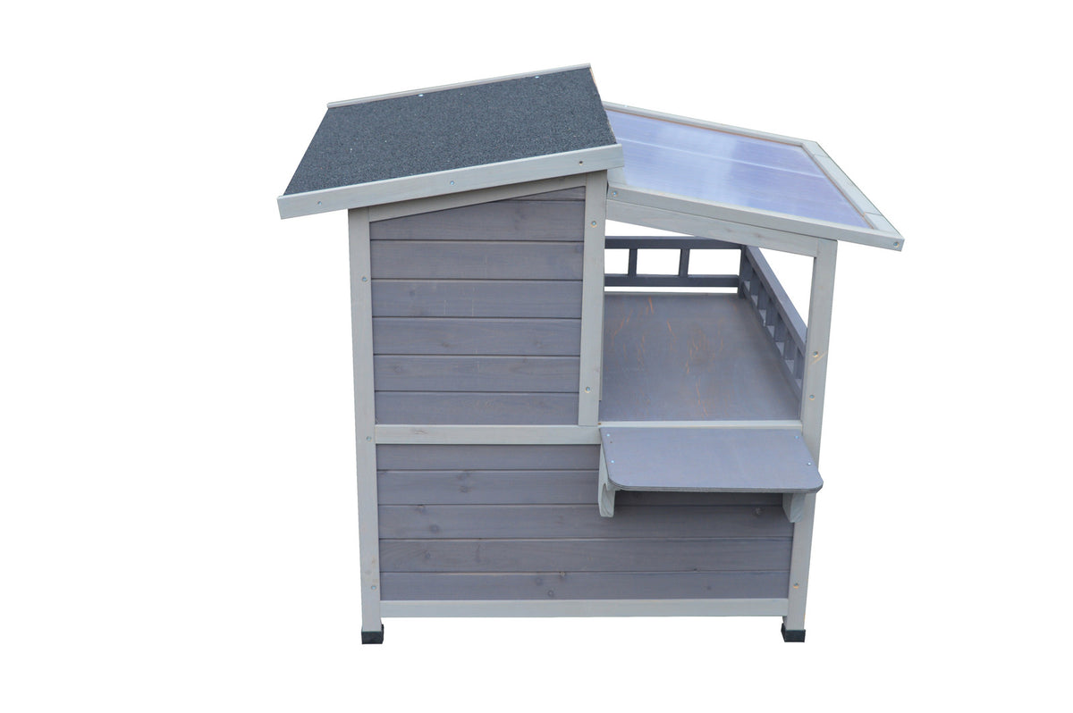 YES4PETS Rabbit Hutch Cat House Outdoor Wooden Shelter Condo Small