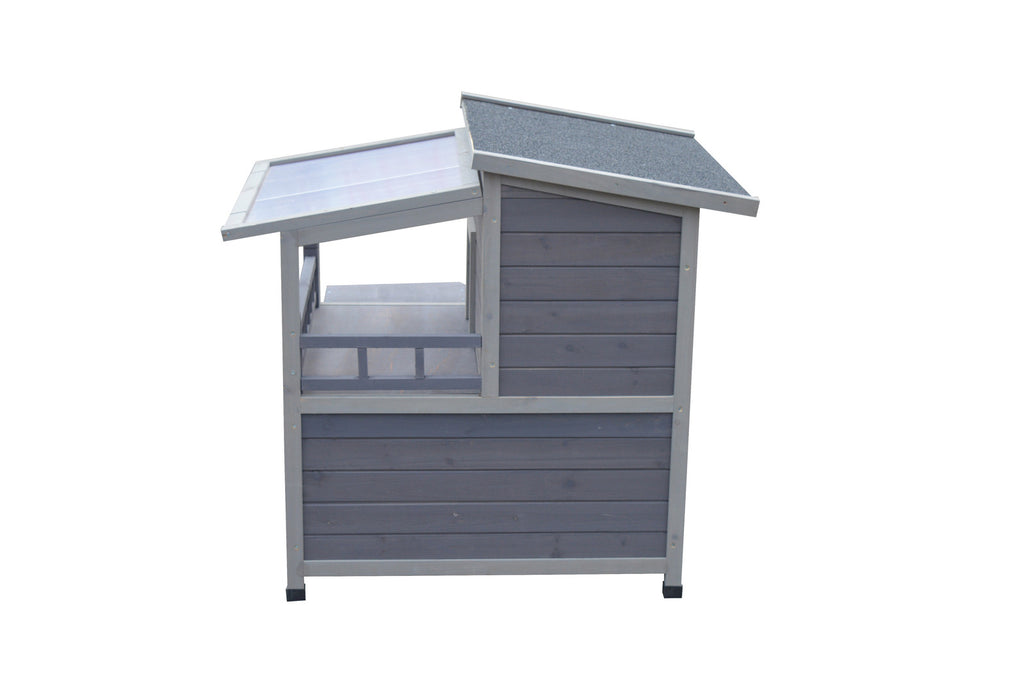 YES4PETS Rabbit Hutch Cat House Outdoor Wooden Shelter Condo Small