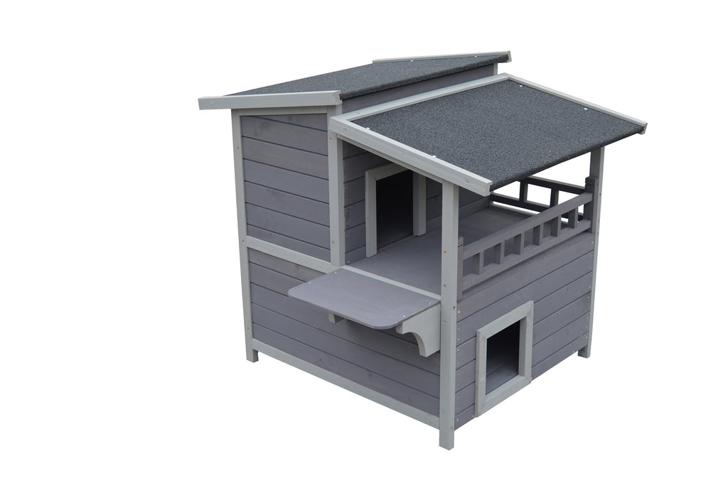 YES4PETS 2 Story Cat Shelter Condo