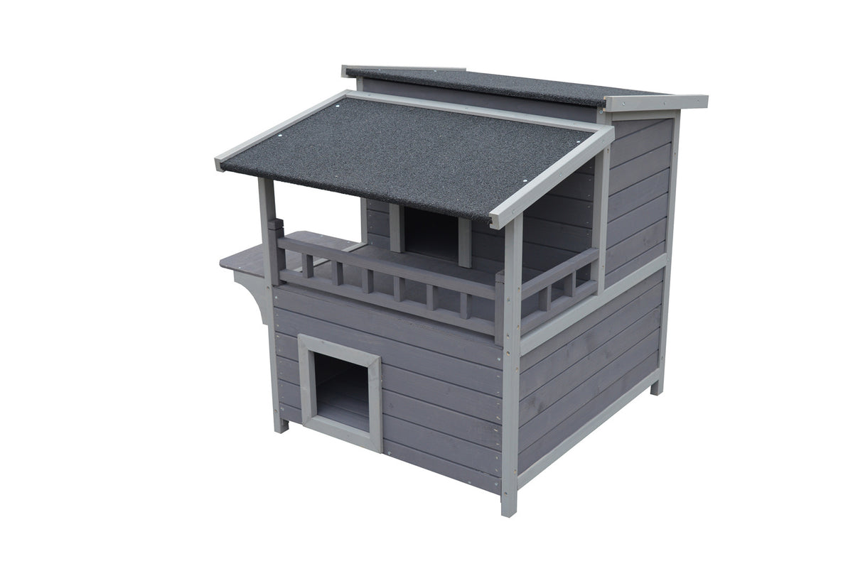 YES4PETS 2 Story Cat Shelter Condo