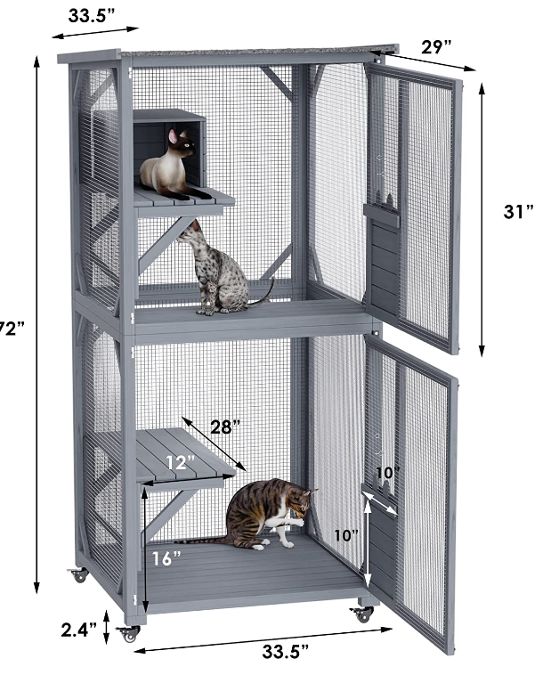 YES4PETS 173cm Pet Cat Bird Shelter Condo
