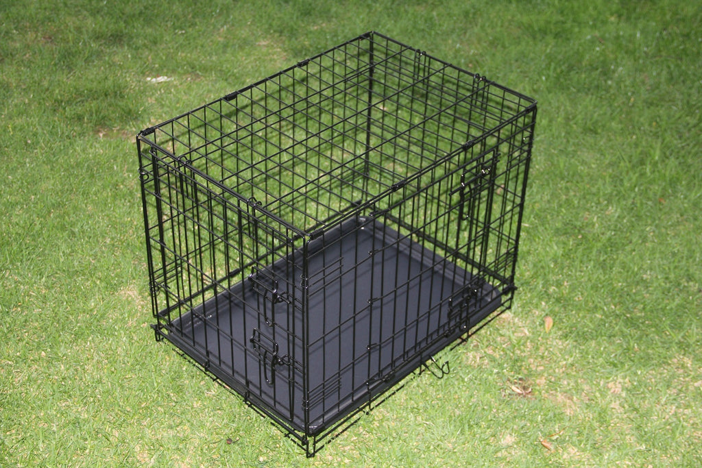 YES4PETS 24' Collapsible Metal Dog Puppy Crate Puppy Cage Cat Rabbit