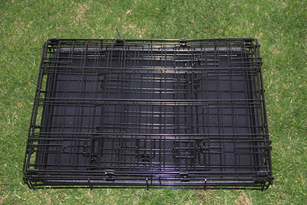 YES4PETS 24' Collapsible Metal Dog Puppy Crate Puppy Cage Cat Rabbit