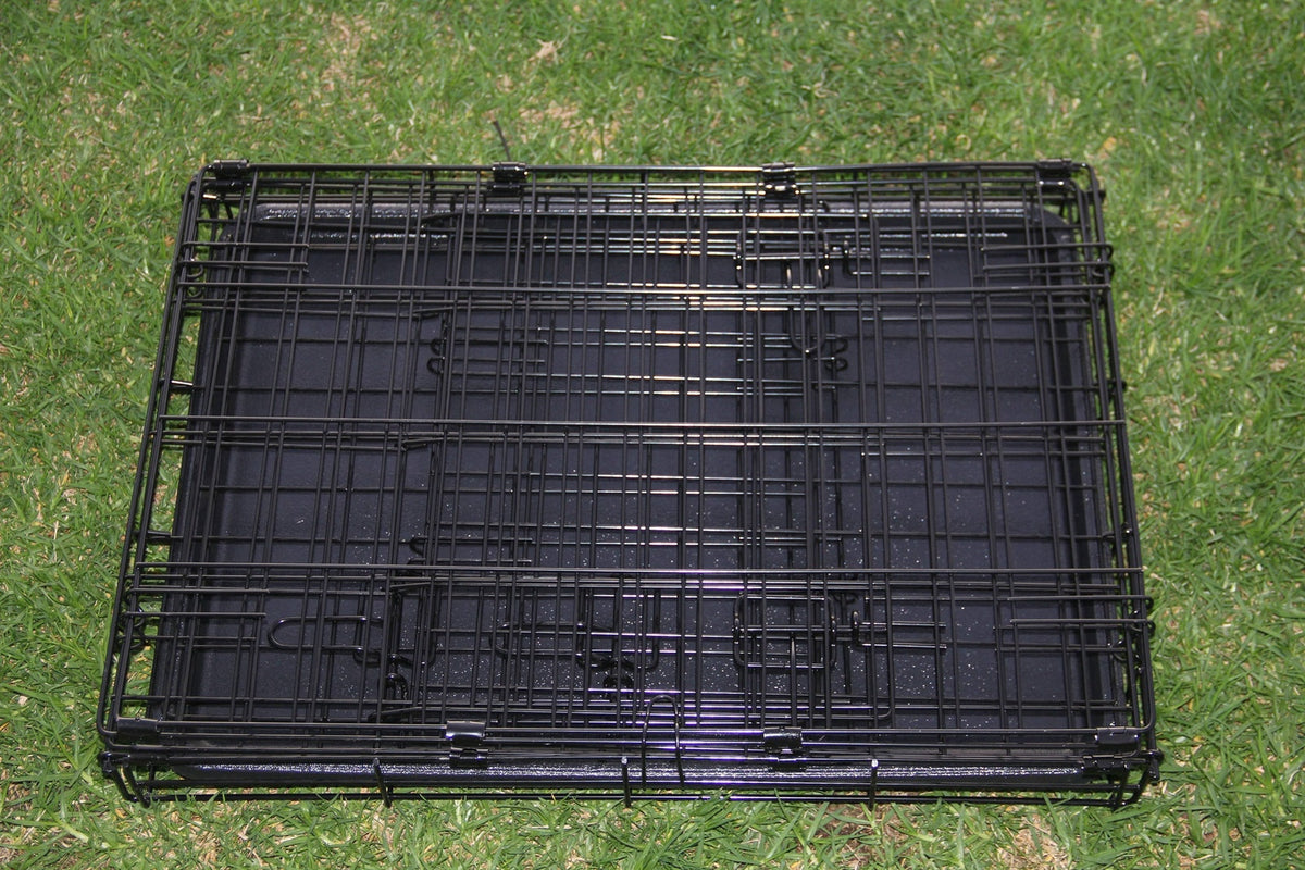 YES4PETS 24' Collapsible Metal Dog Puppy Crate Puppy Cage Cat Rabbit