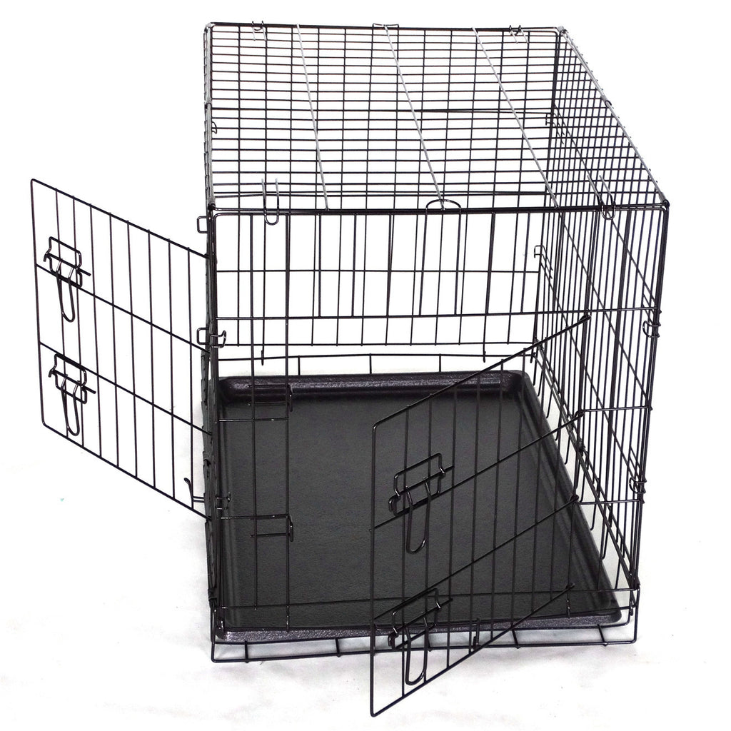 YES4PETS 24' Collapsible Metal Dog Rabbit Crate Puppy Cage Cat