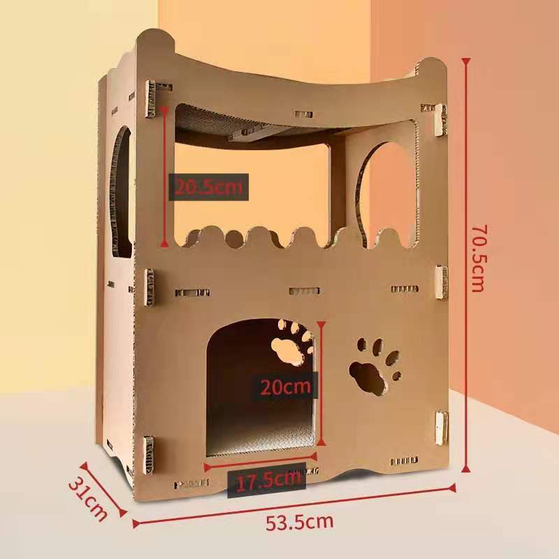 YES4PETS Cat Cardboard House Tower Condo Scratcher Pet Post Furniture
