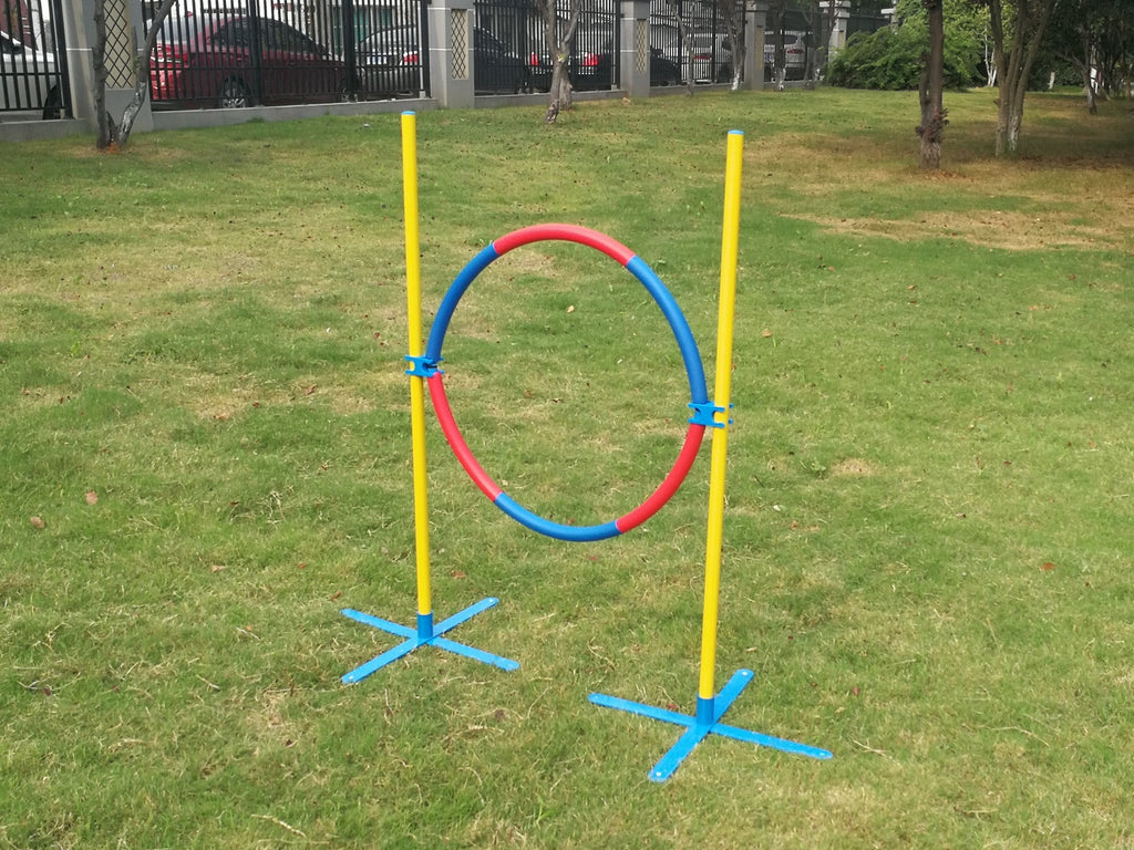 YES4PETS Portable Adjustable Dog Puppy Training Practice Jump Tyre