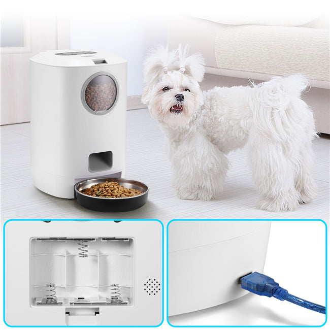 YES4PETS 4.5L Visible Automatic Digital Pet Dog Cat Feeder Food Bowl