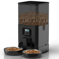 YES4PETS 6 L Automatic Digital Pet Feeder, Double Bowl, shown in a real setting