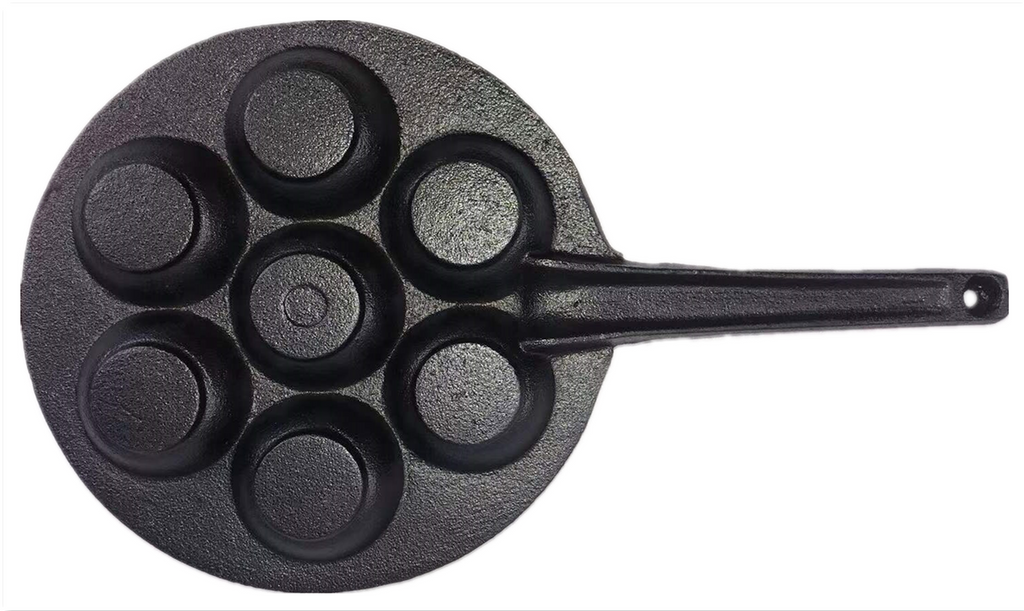 YES4HOMES 7 Hole Mini Cast Iron Cake Pan with Handle
