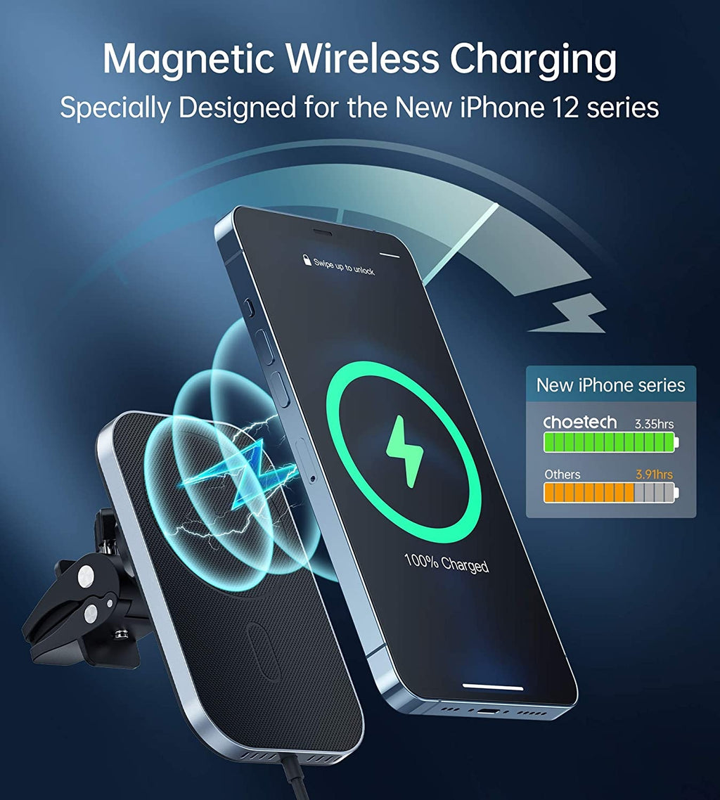CHOETECH T200F-301 15W MagLeap Magnetic Wireless Car Charger Holder