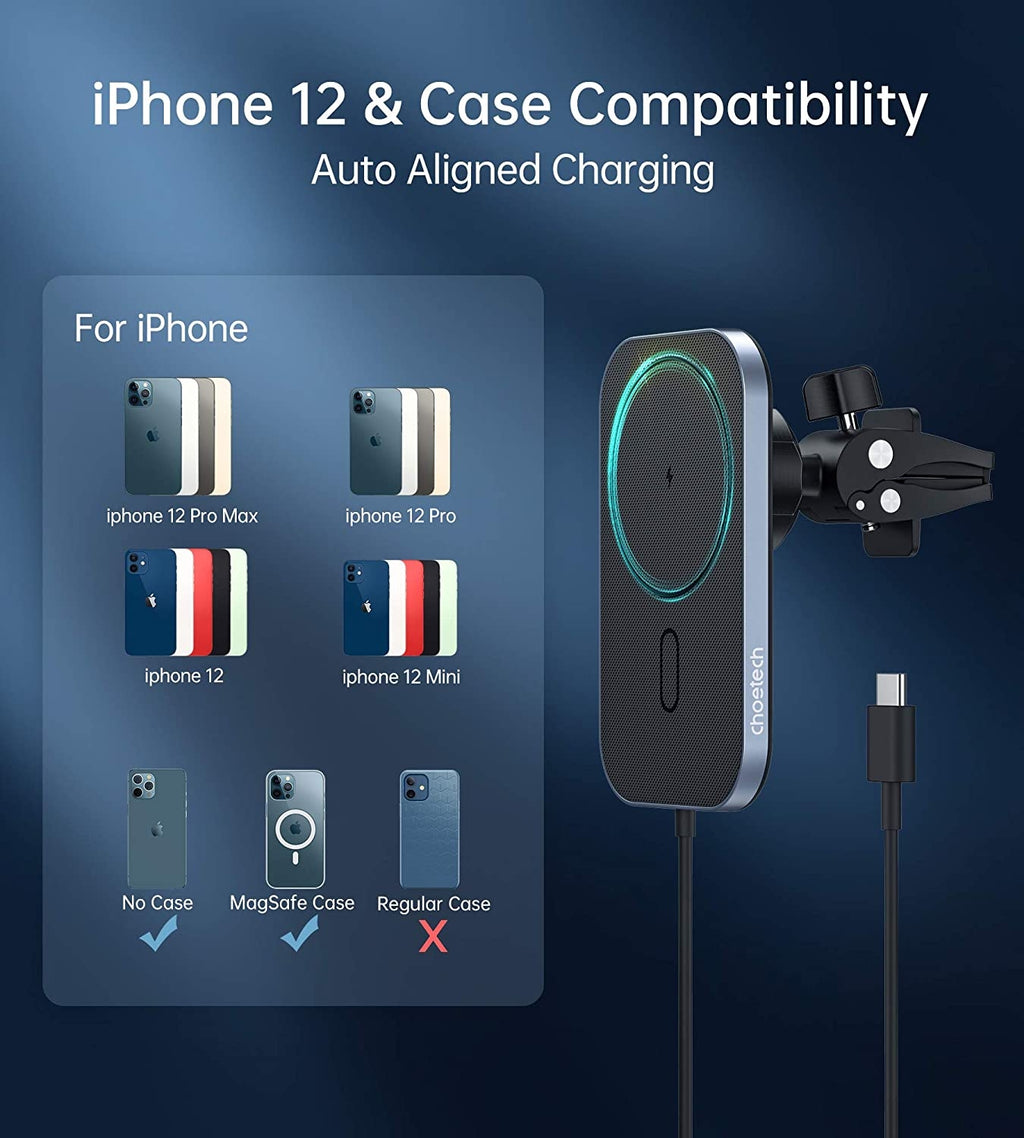 CHOETECH T200F-301 15W MagLeap Magnetic Wireless Car Charger Holder