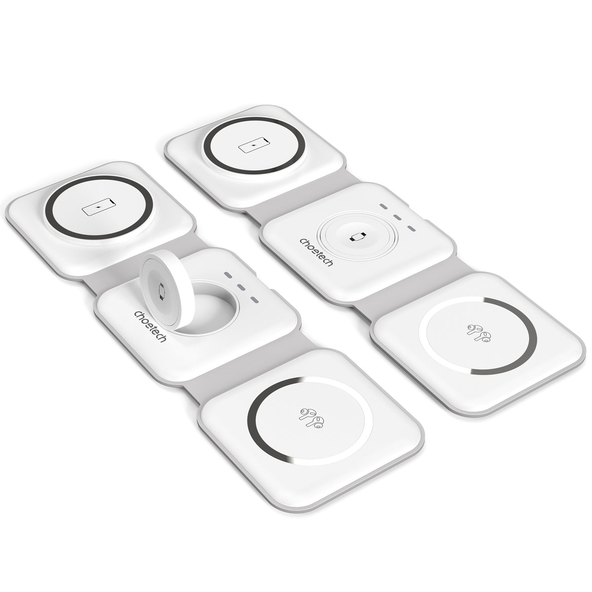 CHOETECH T588-F-WH 3-in-1 Foldable Fast Wireless Charger